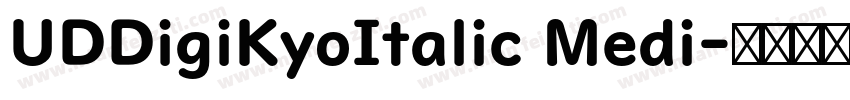 UDDigiKyoItalic Medi字体转换